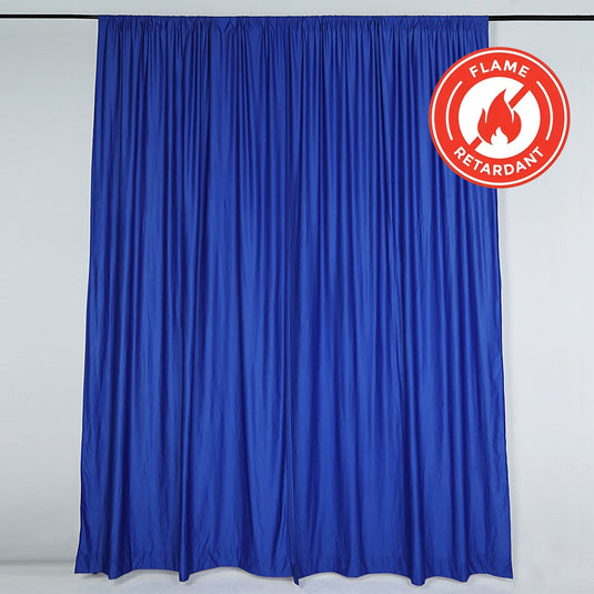 2 Pack Royal Blue Scuba Polyester Event Curtain Drapes, Durable Flame Resistant Backdrop Event Panels Wrinkle Free with Rod Pockets - 10ftx10ft Backdrops PROstorez Default Title