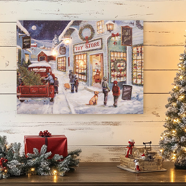 Light Up Toy Shop Canvas Wall Art Steal Day TP