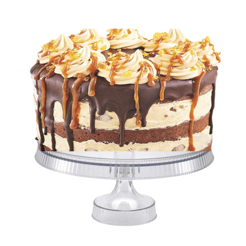 Load image into Gallery viewer, Premium Extra Heavyweight Clear Cake Plastic Stands 10.5&quot; Disposable Lillian
