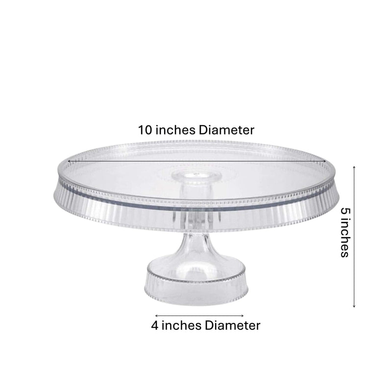 Load image into Gallery viewer, Premium Extra Heavyweight Clear Cake Plastic Stands 10.5&quot; Disposable Lillian
