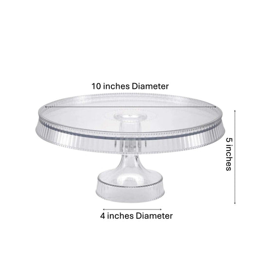 Premium Extra Heavyweight Clear Cake Plastic Stands 10.5