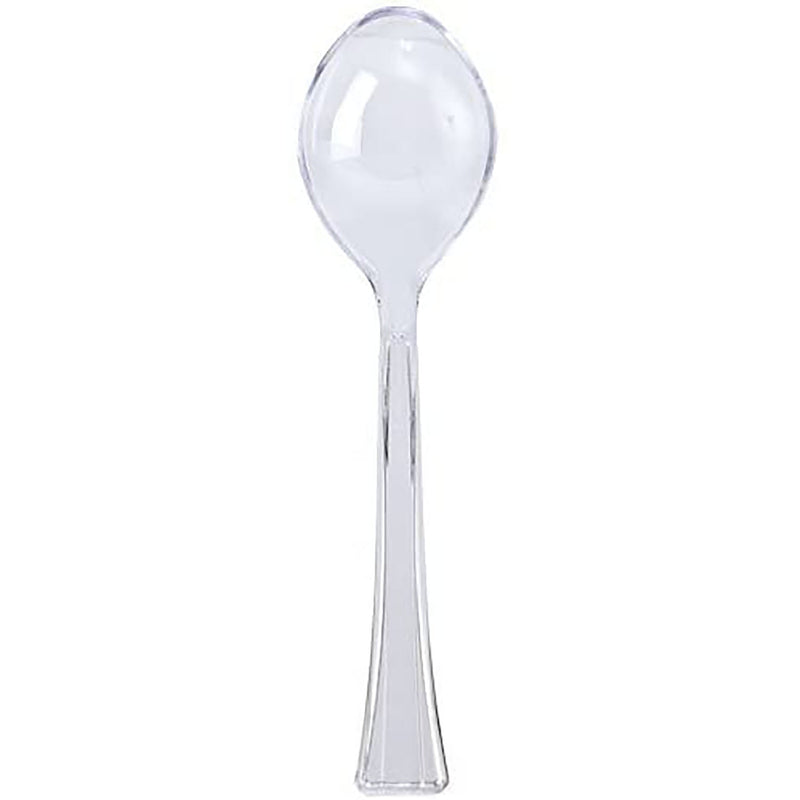 Load image into Gallery viewer, 99¢ Clear Heavyweight Plastic Salad Serving Spoon 12&quot; Serverware Lillian
