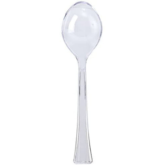 99¢ Clear Heavyweight Plastic Salad Serving Spoon 12