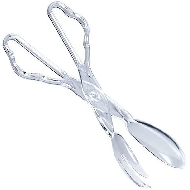 Load image into Gallery viewer, Clear Plastic Salad Tong 10&quot; Serverware Party Dimensions
