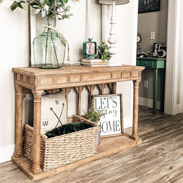 Arched Detail Console Wood Table Whats trending ABH