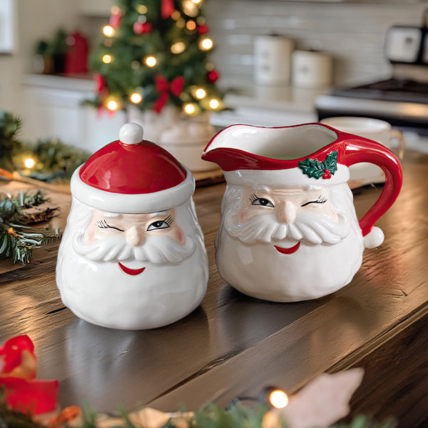 Winking Santa Cream and Sugar, Set of 2 General CT