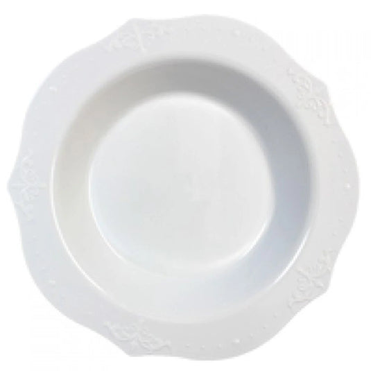 Antique Collection Plastic Bowls White 12 oz Tablesettings Decorline