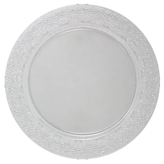 Charger Hammered Design Plates Clear 13" 2CT Tablesettings Decorline