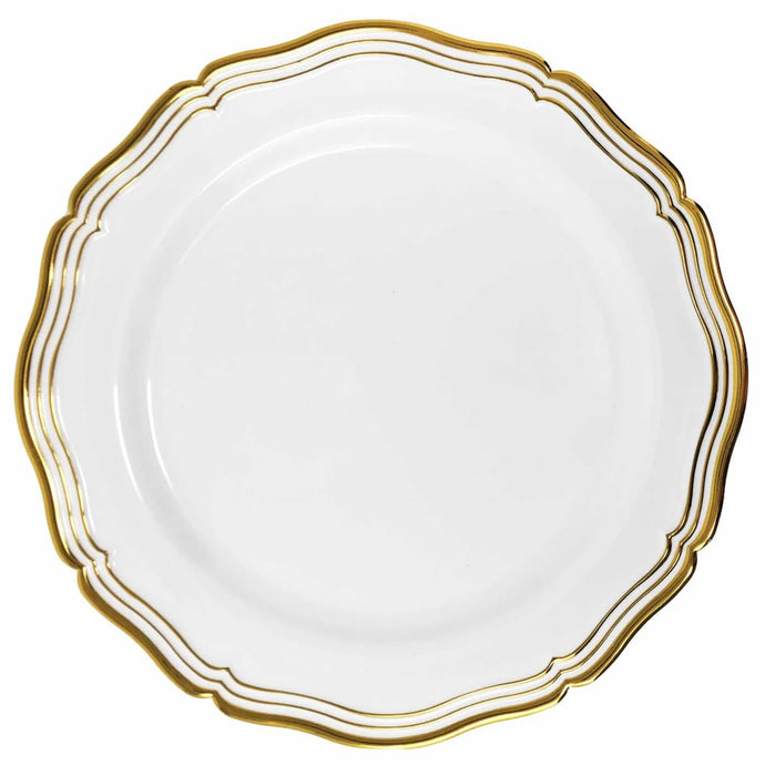 Aristocrat Collections Dinner Plate White & Gold 10