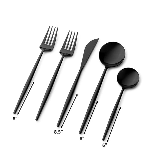 Noble Collection Black Flatware Set Tablesettings Decorline