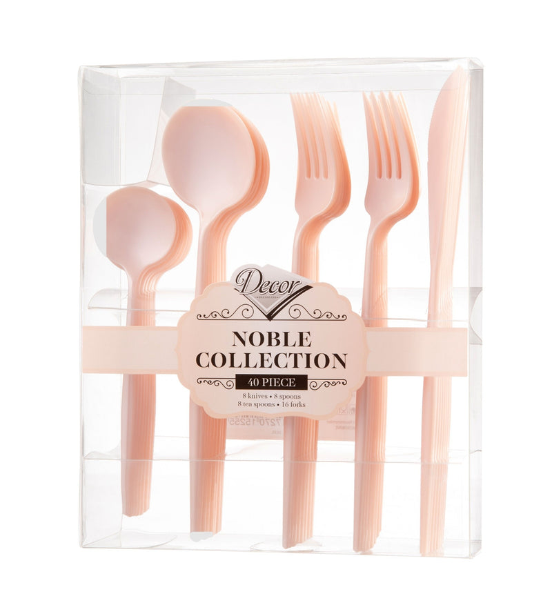 Load image into Gallery viewer, Noble Collection Pearl Pink Flatware Set Tablesettings Decorline
