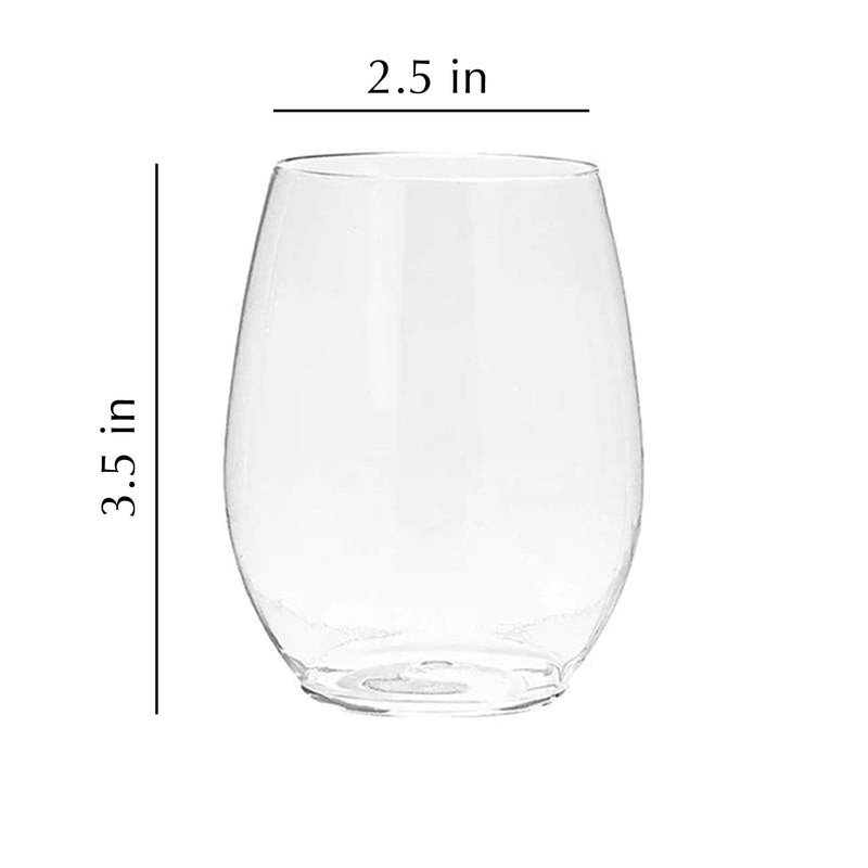 Load image into Gallery viewer, Stemless Clear Plastic Wine Goblet 12oz Wine Goblets Decorline
