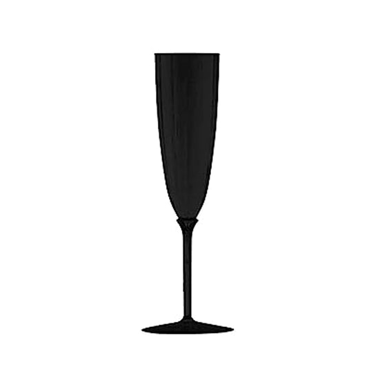 Black Plastic Champagne Cup 6oz Decorline