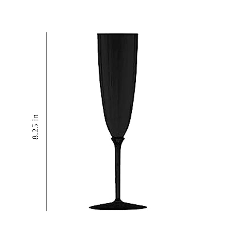 Load image into Gallery viewer, Black Plastic Champagne Cup 6oz Decorline
