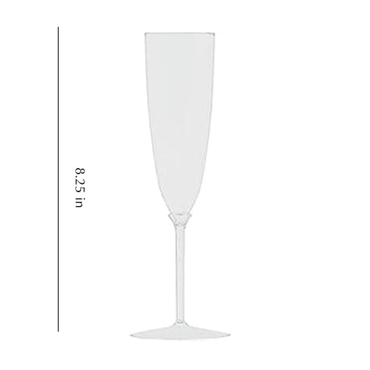 White Plastic Champagne Cup 6oz Decorline