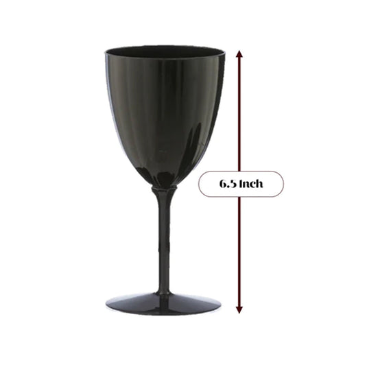 Black Plastic Wine Goblet 7oz Wine Goblets Decorline