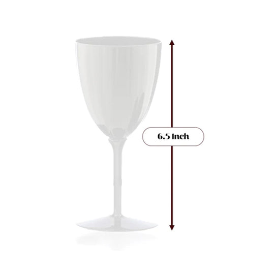 White Plastic Wine Goblet 7oz Wine Goblets Decorline