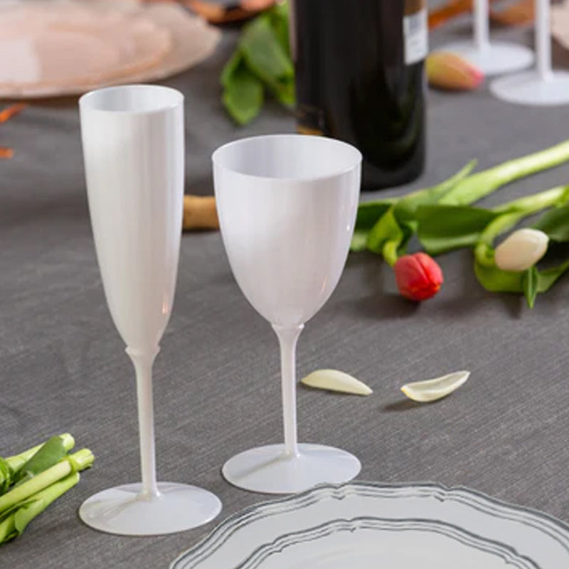 Load image into Gallery viewer, White Plastic Wine Goblet 7oz Wine Goblets Decorline
