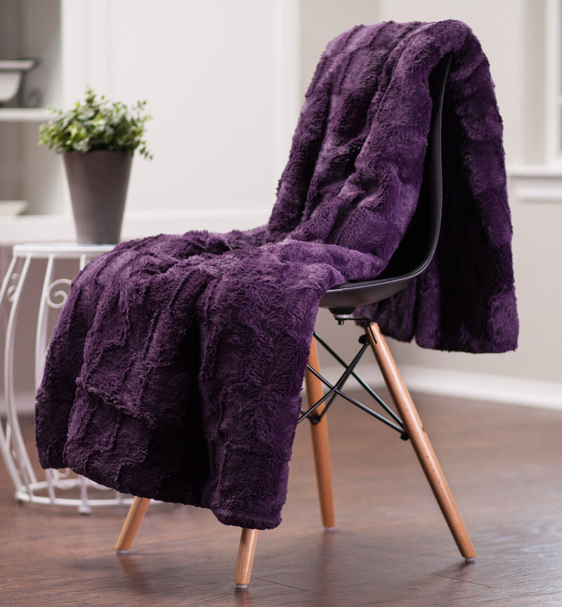 Load image into Gallery viewer, Deco Faux Fur Throw Blanket Collective Chanasya
