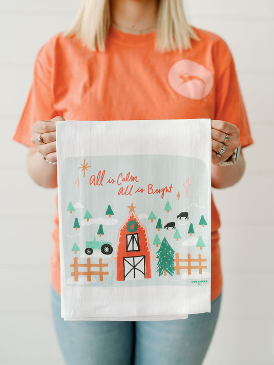 All is Calm - Flour Sack Towel Collective Doe A Deer