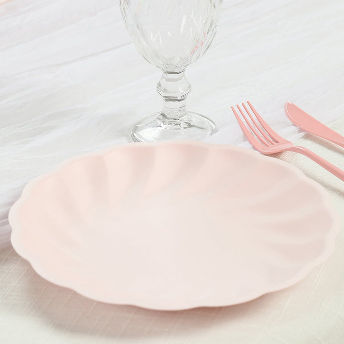 20 Pack Biodegradable Dinner Plates in Blush  9