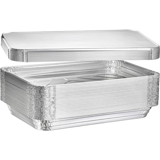 Full Sized Disposable Aluminum Lid for Deep Roster 2.75" X 12.75" X 1.2" Disposable VeZee