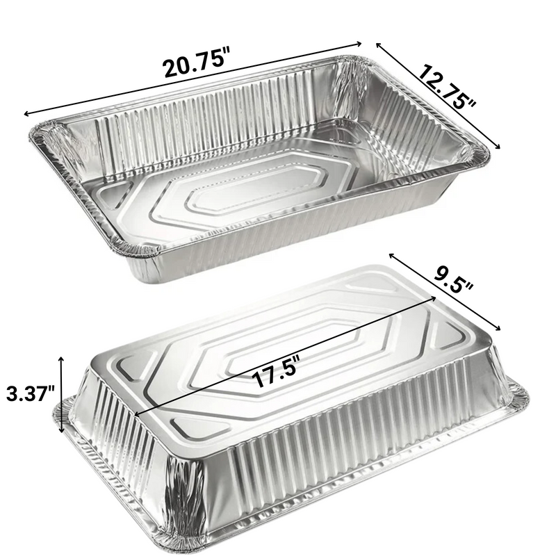 Load image into Gallery viewer, Disposable Aluminum Full Size Deep Roaster Disposable VeZee
