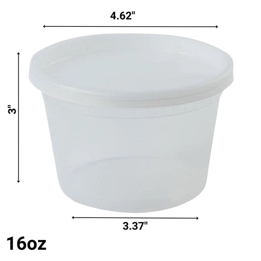 *WHOLESALE* 16oz. Heavy Duty Deli Containers with Lids | 240 ct/Case Food Storage & Serving VeZee