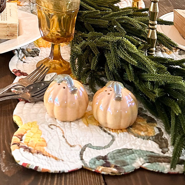 Iridescent Pumpkin Salt and Pepper Set General TP