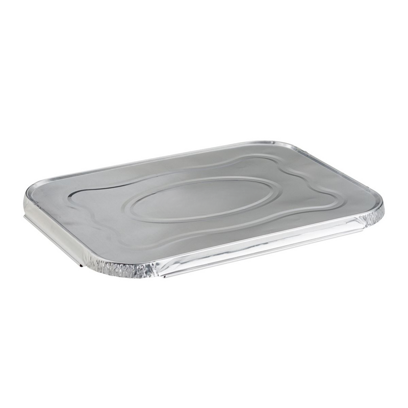 Load image into Gallery viewer, Disposable Aluminum Lid For 2.25Lb Oblong Pan 8.25&quot; x 5.75&quot; Disposable VeZee
