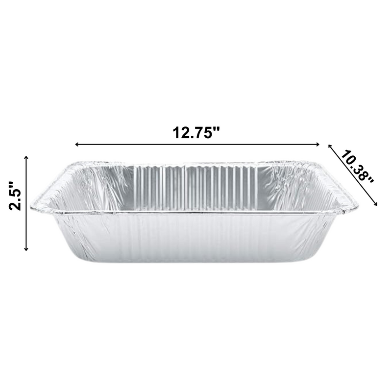 Load image into Gallery viewer, *WHOLESALE* Disposable Heavy Duty Weight 9×13 Half Size Aluminum Pans | 100 ct. Disposable JetFoil
