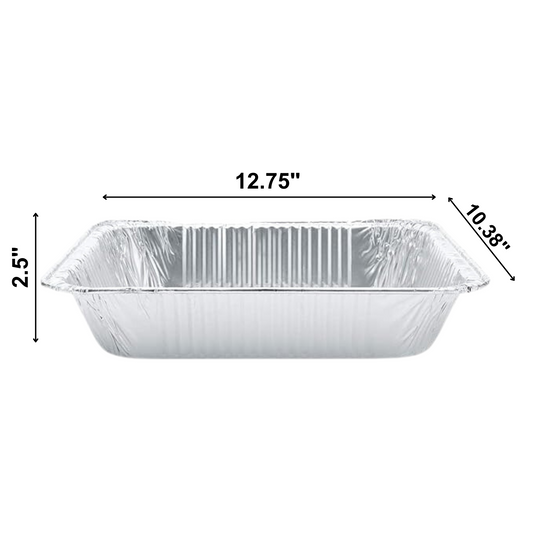 *WHOLESALE* Disposable Heavy Duty Weight 9×13 Half Size Aluminum Pans | 100 ct. Disposable JetFoil