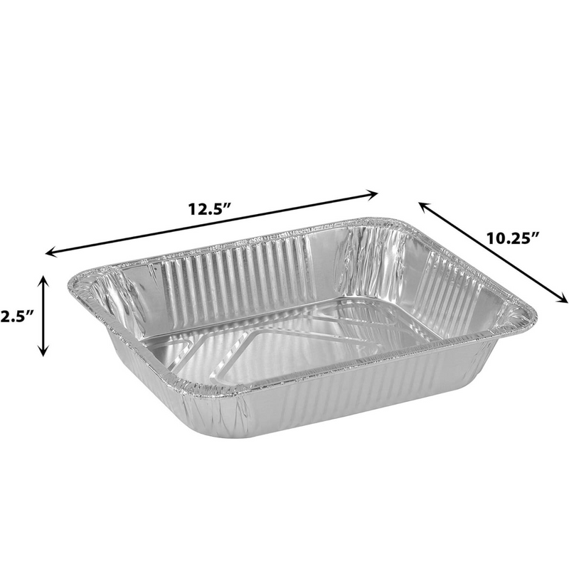 Load image into Gallery viewer, Disposable Regular weight 9×13 Half Size Aluminum Pans &amp; Lids COMBO Disposable VeZee
