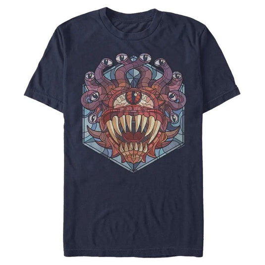 Dungeons and Dragons - Beholder Stained Glass Monster Icon - T-Shirt Apparel Fifth Sun