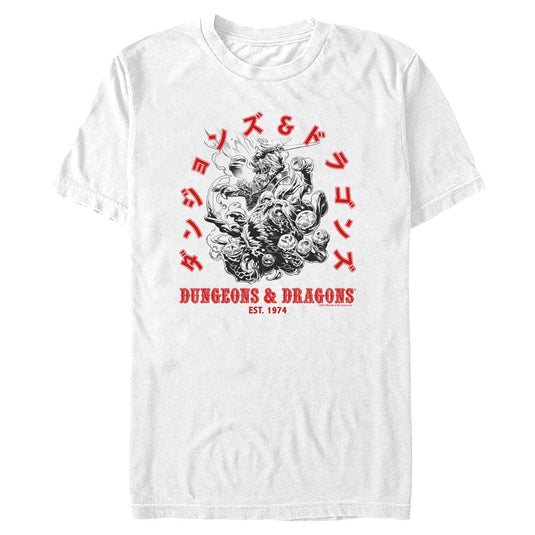 Dungeons and Dragons - Katakana Beholder Fight - T-Shirt Apparel Fifth Sun