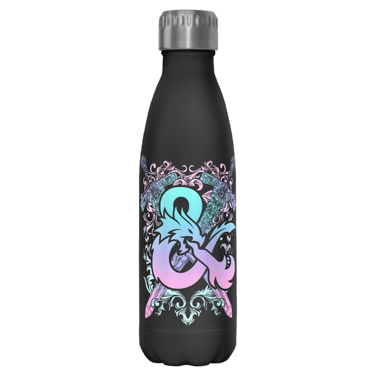 Dungeons and Dragons - Pastel Playable - Black 17 oz Stainless Steel Bottle Homewares Fifth Sun