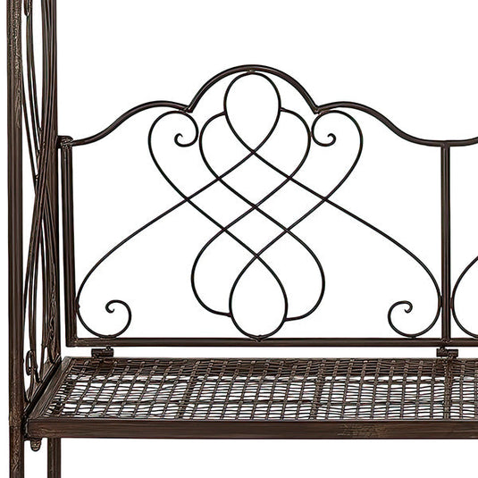 Outdoor Garden Arch Iron Bench, Choose Your Color Whats trending SAF