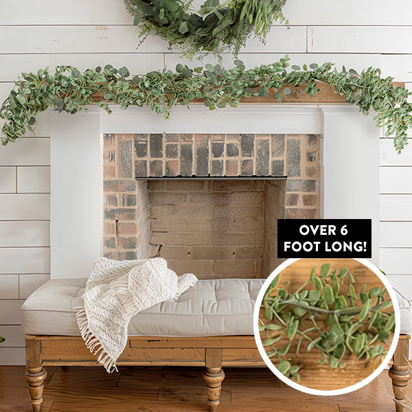 6.5 Foot Lifelike Eucalyptus Garland Whats trending RH