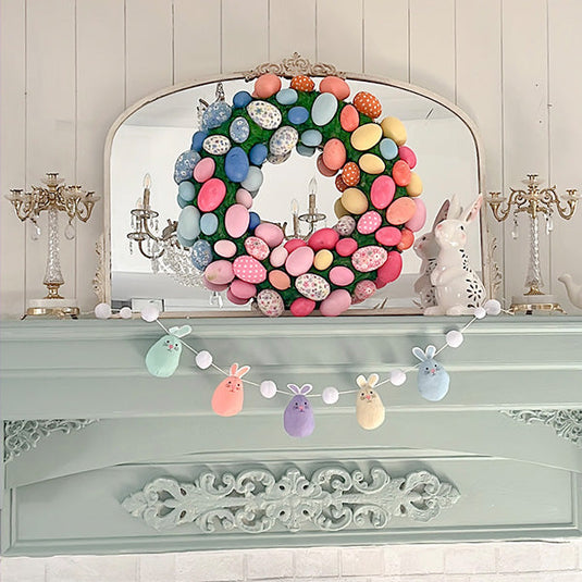 Large Multicolor Easter Egg Wreath General TP