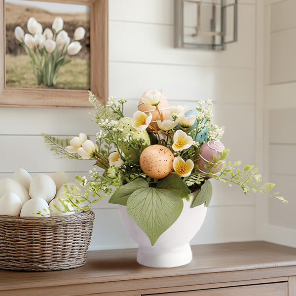 Easter Faux Floral Arrangement with White Vase Shop ABH