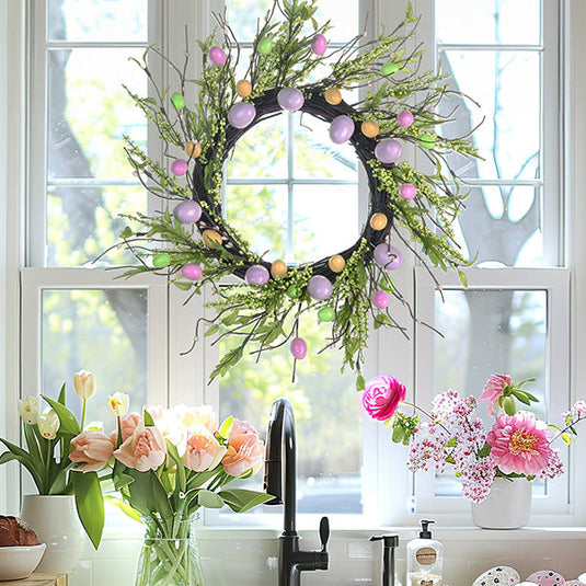 20 Inch Pastel Colored Easter Wreath Whats trending TP