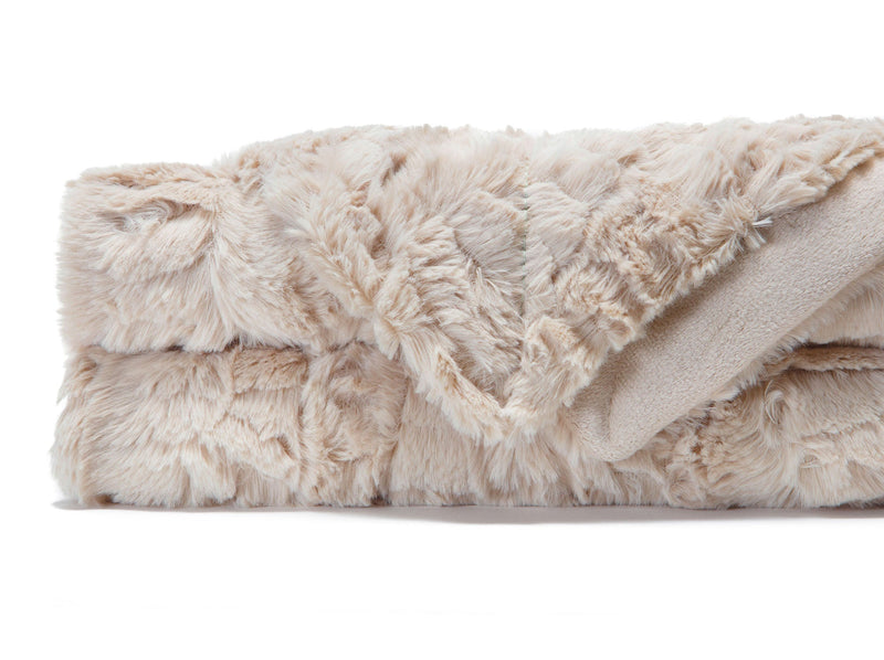 Load image into Gallery viewer, Modern Textured Faux Fur Throw Blanket Collective Chanasya
