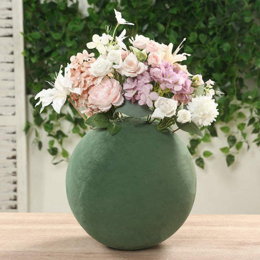 12" Green DIY Flower Arrangements Craft Foam Ball, Smooth Floral Foam Ball Decorations HIER_9600