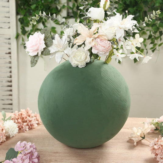 14" Green DIY Flower Arrangements Craft Foam Ball, Smooth Floral Foam Ball Decorations HIER_9600