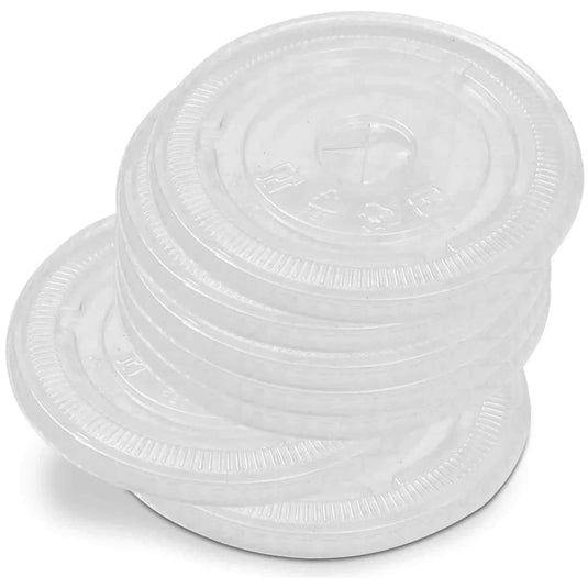 *WHOLESALE* PET Flat Lids with Straw Slot for 12, 16, 20 & 24 oz. | 1000 ct/Case lids VeZee