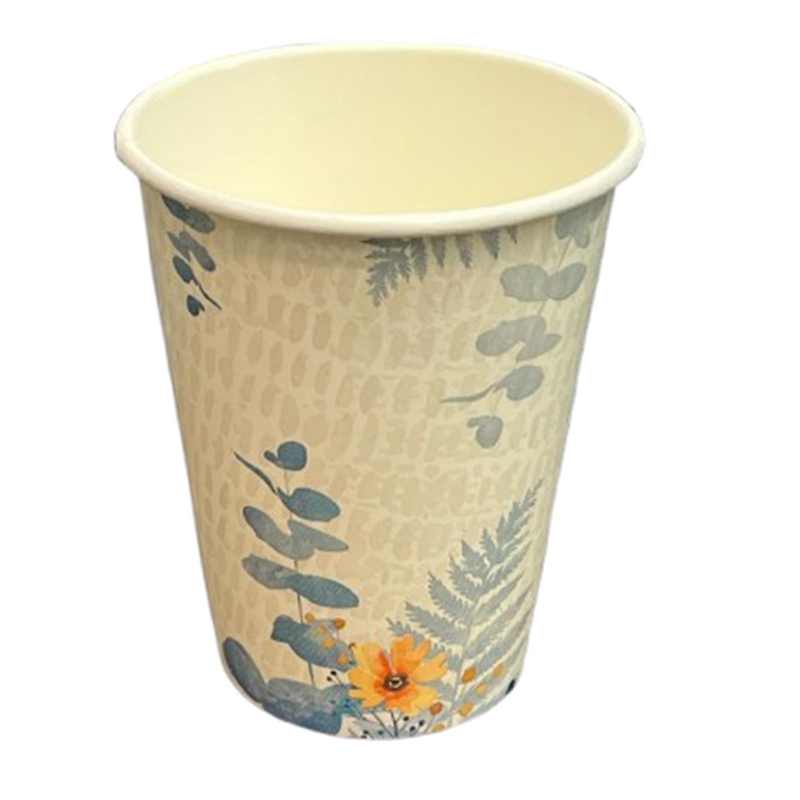 Load image into Gallery viewer, Floral Bliss Teal 12oz Paper Cups Disposable Cups Nicole Home Collection
