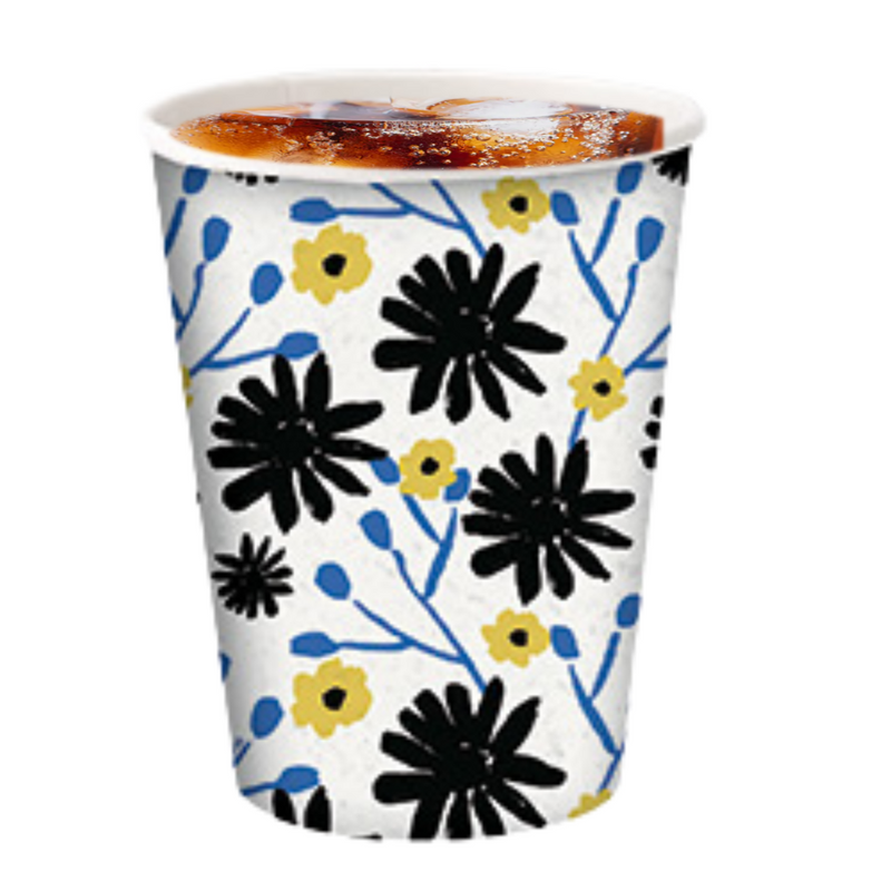 Load image into Gallery viewer, Floral Indigo 12oz Paper Cups Disposable Cups Nicole Home Collection
