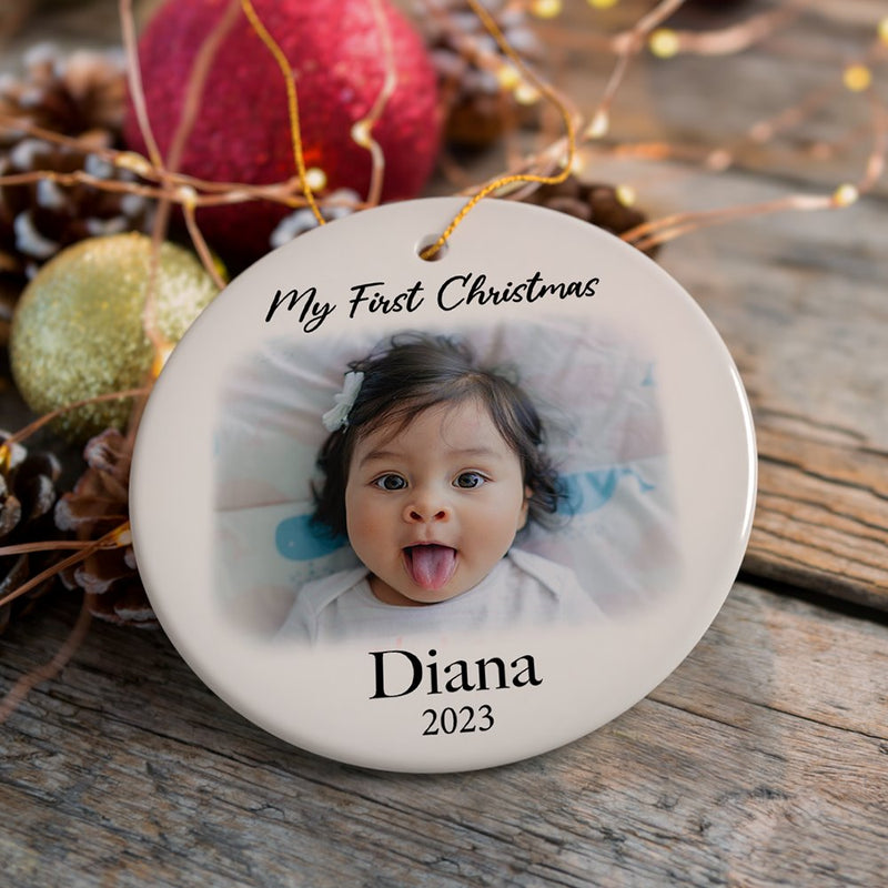 Load image into Gallery viewer, Custom Christmas Portrait Ornament, Personalized Uploaded Photo Gift Gift OrnamentallyYou
