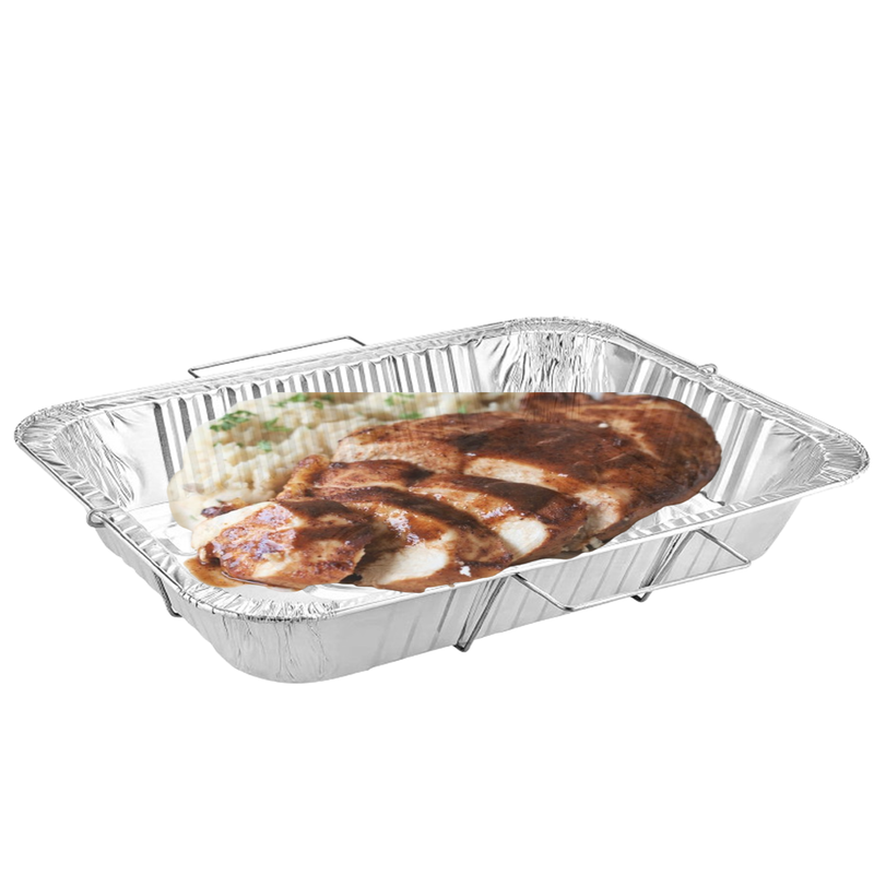 Load image into Gallery viewer, Disposable Aluminum 2.75X12.75X3 inches Full Size Pans with Handle Rack Full Size Pans VeZee
