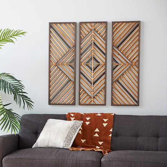 Wooden Tribal Wall Art Panels, Set of 3 Whats trending UMA